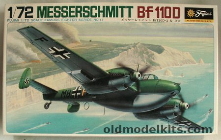 Fujimi 1/72 Messerschmitt Bf-110D - Bf110 D-1 / R1 & D-2 / D-3, 7A17 plastic model kit